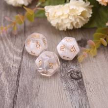 3pcs/set 12-Sided Two-color Bleached Astrological Dices Table Board Role Playing Game for Divination Props 2024 - buy cheap