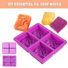 4 Hole wave Shape Soap Silicone Mold for DIY Handmade Ornaments Plaster Candle Handicrafts Soap Hand Gift Making Fondant Mould 2024 - buy cheap