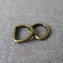 Anillo de Metal Dee D de 15mm para bolso, correa de collar de perro, cinturón de costura, accesorios de ropa, correas de monedero, cierre de clip, 10 Uds. 2024 - compra barato