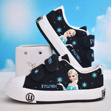 Disney-Zapatillas deportivas antideslizantes de fondo suave para niñas, zapatos de princesa frozen, informales, para niños y niñas 2024 - compra barato