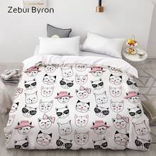 3D Print Custom Duvet Cover Cat,Comforter/Quilt/Blanket case Queen/King,Cartoon Bedding for kids/baby/children,drop ship 2024 - buy cheap