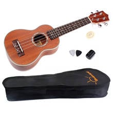 Soprano Ukulele 21 Inch Mahogany Solid Wood Travel Mahogany Ukulele Soprano with Strings Musical Stringed Instruments 2024 - buy cheap