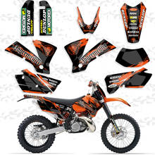 Графические и Фоновые наклейки для мотоциклетной команды, наклейки для KTM EXC 125 200 250 300 400 450 525 2004 2024 - купить недорого