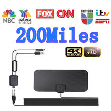 Kebidumei 4K 25DB High Gain HD TV DTV Box Digital TV Antenna 3000 Miles DVB-T2 Booster Active Indoor Aerial HD Flat Design 2024 - купить недорого