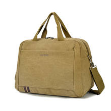Вместительные дорожные сумки для мужчин и женщин, холщовые сумочки на плечо с защитой от царапин, повседневные сумки через плечо, черные коричневые, XA276F 2024 - купить недорого