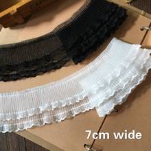 3 Models Double Layer Fine Crumpled Widen Tulle Lace DIY Wedding Dress Costume Children's Clothing Tutu Skirt Sewing Decoration 2024 - buy cheap