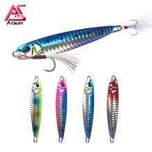 AS Metal Jig Fishing Lure Slow Cast Jigging Spoon 30g 35g 52g 80g Artificial Shore Metal Bait Sea Fishing Tackle Hard Lure 2024 - buy cheap