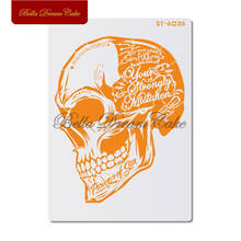 Hollween Skull Pattern Cake Stencil Wall Stencils for DIY Home Decor Scrapbooking Painting Drawing Stencils Template 2024 - buy cheap