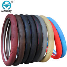 9 Colors Car Steering Wheel Cover PU Leather Universal Volant Braid On Steering Wheel Non-slip Funda Volante Auto Car Styling 2024 - buy cheap