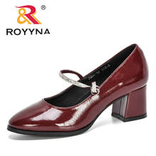 ROYYNA 2020 New Designers Pointed Toe Pumps Women Patent Leather High Heels Boat Shoes Ladies Wedding Shoes Zapatos Mujer Trendy 2024 - buy cheap