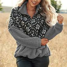 2020 Winter Autumn Women Sweatshirt Long Sleeve 1/4 Zip Up Plus Size Sherpa Soft Fleece Pullover Hoodies Coat Casual Jacket 2024 - buy cheap