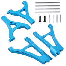 Juego de brazo de suspensión delantera de aluminio, parte superior e inferior (L/R) para Traxxas 1/16 Slash 4WD RC Car 7031 Hop Up, actualización de brazos A, paquete de 4 Uds. 2024 - compra barato