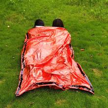 Saco de dormir de emergencia para 2 personas, sacos de dormir térmicos, Bivy, manta de emergencia para acampar y hacer senderismo 2024 - compra barato