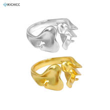 KIKICHICC-anillo ajustable de Plata de Ley 925 con forma de corazón abierto, joyería fina, regalo de lujo para boda, Rock, Punk 2024 - compra barato