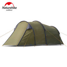 Naturehike ветрозащитная Водонепроницаемый большое пространство 2 человек 40D силиконовый Мотоспорт палатки для путешествий 2024 - купить недорого