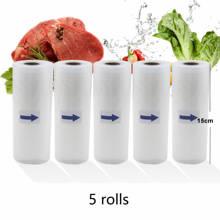 5 Rolls/Lot  Kitchen Household Food Vacuum Bag Storage Bags For Vacuum Sealer Food Packer 15cm*500cm 2024 - buy cheap