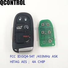 QCONTROL  Smart Remote Car Key 433MHz for JEEP Cherokee 2014 2016 2017 2018 Keyless Entry  HITAG AES 4A Chip GQ4-54T No Mark 2024 - buy cheap