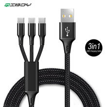 Hot Sale 3 in 1 Micro USB Type C Multifunctional USB Charger Cable Multi-Port USB C Fast Charging Cable for Samsung Phone Cables 2024 - buy cheap