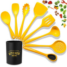 New Arrival Silicone Kitchen Tools Set Cooking Tools Utensils Set Heat Resistant Spatula Shovel Soup Spoon With Storage Box 2024 - buy cheap