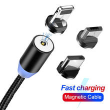 Magnetic USB Cable Fast Charge USB C Type Cable for iPhone 11 Pro XS Max XR 7 8 6 6s Plus 5s SE Charging Cable & Micro USB Cable 2024 - buy cheap