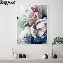 Pintura abstrata de parede, arte de parede, pintura de diamante, pôsteres nórdicos, flor bordada de diamante, imagem para sala de estar, decoração de casa 2024 - compre barato