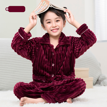 2021 Winter Kids Pajamas Set For Teenagers Girls Nightshirt Baby Home Clothes Children'S Flannel Warm Pyjamas For Boy 2024 - buy cheap