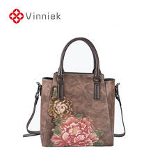 Bolso cruzado Vintage de cuero genuino para mujer, bandolera con relieve Simple, a la moda, con personalidad, Torebka 2024 - compra barato