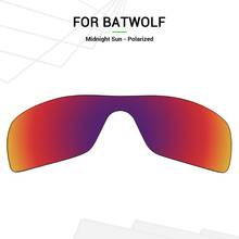 Mryok lentes de substituição polarizadas anti-risco para-oakley batwolf óculos de sol meia-noite sol 2024 - compre barato