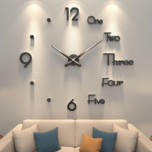 Pegatinas de reloj de pared 3d, reloj moderno creativo DIY para sala de estar, arte moderno, adornos simples y decoración 2024 - compra barato