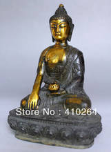 Estátua colecionável de buda sakyamuni, estátua do budismo em bronze puro do tibetano com frete grátis 2024 - compre barato