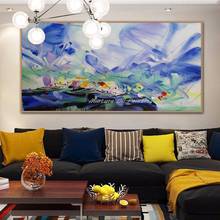 Pintura Al Óleo Abstracta moderna pintados a mano sobre lienzo, carteles artísticos de pared para decoración del hogar, sala de estar y oficina 2024 - compra barato