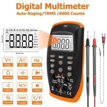 Digital Multimeter TRMS 6000 Counts Voltmeter Ammeter Ohmmeter for AC DC Volt &Current, Ohm,Capacitance,Temp,Hz and Diode Tester 2022 - buy cheap