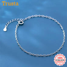 TrustDavis Real 925 Sterling Silver Sweet Simple Mini Chain Charm Bracelet For Women Wedding Birthday Fine Jewelry Gift DA1690 2024 - buy cheap
