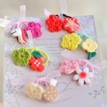 12pcs/lot New Cute Cartoon Flower Princess Headwear Kids Elastic Hair Bands Children Ropes Girls Accessories Baby Headdress Q122 2024 - buy cheap