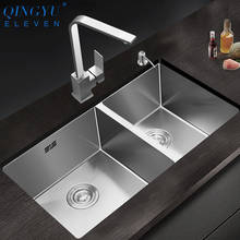 Large Size Double Sink 304 Stainless Steel Thicken Double Bowl Kitchen Sink Undermount Double Bowl Kitchen Sink 2024 - buy cheap