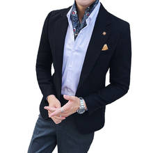 Chaqueta informal de moda para hombre, chaqueta de negocios de Color sólido, abrigo de lana elegante de Boutique, estilo británico, novedad de otoño 2024 - compra barato