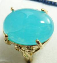 Fashion jewelry Free Shipping Beautiful Blue Natural stone Ring size 7 8 9 -Bride jewelry 2024 - buy cheap