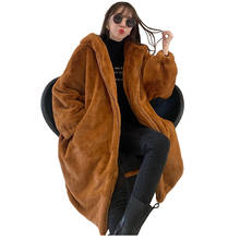 2020 New Winter Oversize Faux Fur Coat Women Parka Thick Warm Plush Coat Winter Jackets Long Fur Jacket Hooded Overcoat 2024 - buy cheap