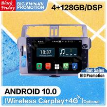 4+128G DSP Carplay Android 10 Screen Player Car For Toyota PRADO 2014 2015 Car GPS Navigation Auto Radio Audio Stereo Head Unit 2024 - buy cheap