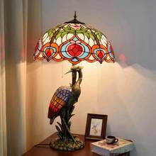 Art Deco led e27, lámpara de cristal de resina de hierro Tiffany, luz LED Lámpara de mesa LED para dormitorio, luz de escritorio 2024 - compra barato