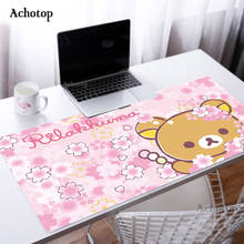 Korilakkuma Large Anime Pink Mousepad Gamer Cute Kawaii Gaming Mouse Pad Rubber Otaku Locking Edge Big Laptop Notebook Desk Mat 2024 - buy cheap