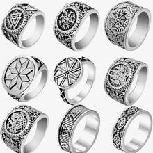 Slavic Kolovrat Symbol Norse Valknut Compass Amulet Viking Ring For Women Men Wicca Witchcraft 2024 - buy cheap