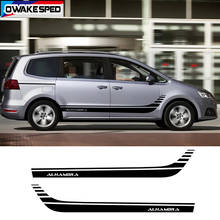 Both Side Car Door Side Vinyl Decals Auto Body Decor Stripes For Seat-ALHAMBRA MVP Racing Lattices Sticker Exterior Accessories 2024 - buy cheap
