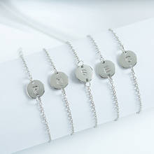 Pulseira & bracelete de letras para mulheres, pulseira ajustável de letra, presente para mulheres, bracelete de a a z 2024 - compre barato