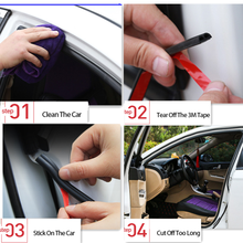 Car Door Rubber Seal Strips Auto Sealing Stickers For geely atlas hyundai creta volkswagen skoda rapid passat b6 lancer x 2024 - buy cheap