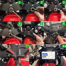 Carregador usb para celular, suporte para telefone de motocicleta kawasaki zx600 ninja ZX-6RR zzr1400 zx14r zx6r 2024 - compre barato