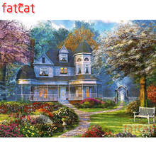 FATCAT Villa garden view 5d diy diamond painting full square round drill diamond embroidery sale mosaic home decoration AE2483 2024 - buy cheap