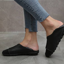 Sapatilhas femininas de couro artificial, sapatos confortáveis com sola macia para primavera e outono, plus size, sapatos antiderrapantes para mulheres 2024 - compre barato