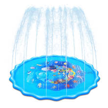 Colchoneta inflable de PVC para niños, colchoneta rociadora de agua redonda de 160/110cm, para jugar en la piscina, diversión al aire libre 2024 - compra barato