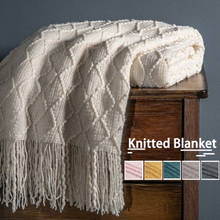 Battilo-manta de malha acrílica 100%, cobertor, super macio, leve, decorativa, cobertor para cama, adequada, colcha na cama 2024 - compre barato